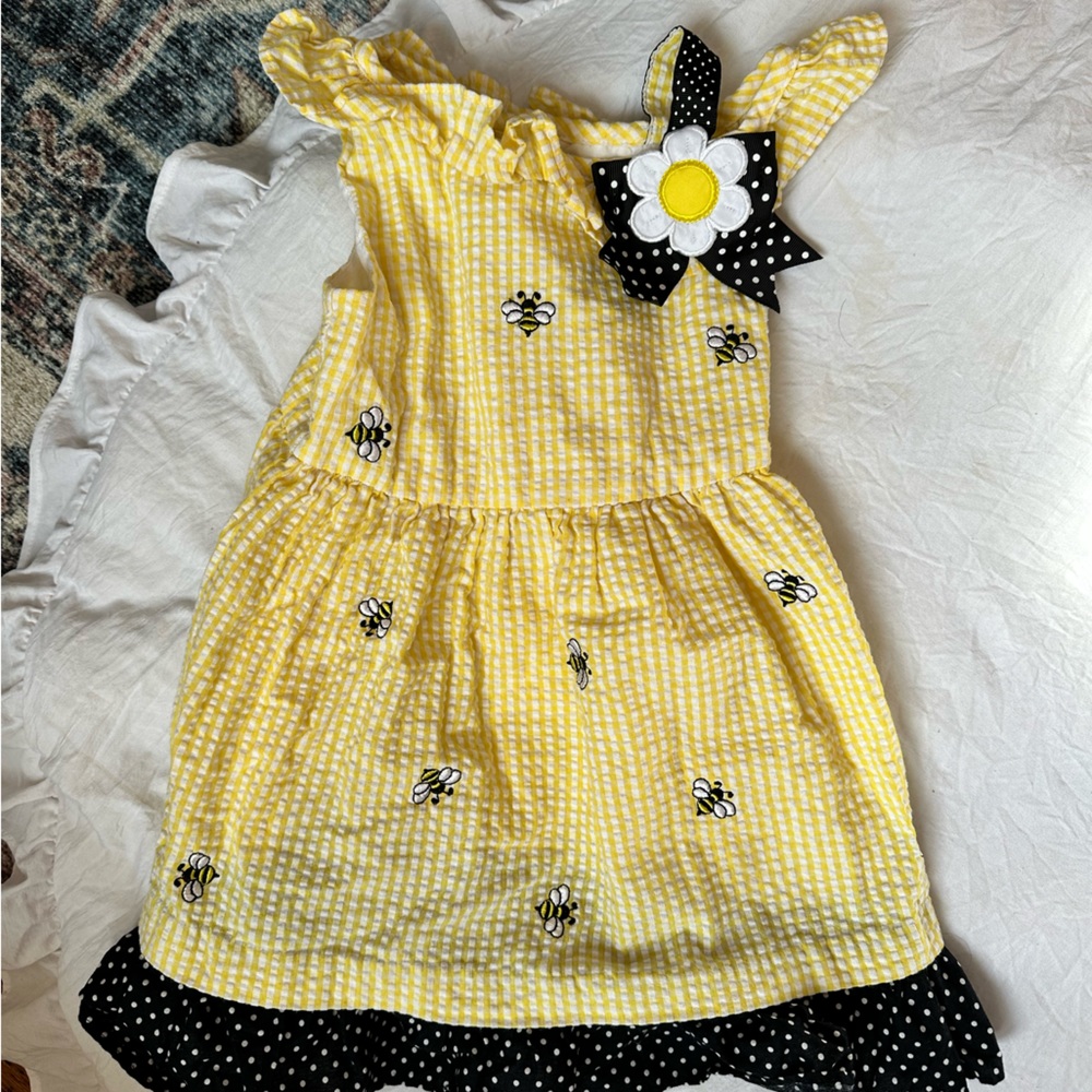 2T yellow bee dress